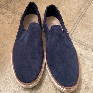 Navy Blue Suede UGG Slip On Shoes